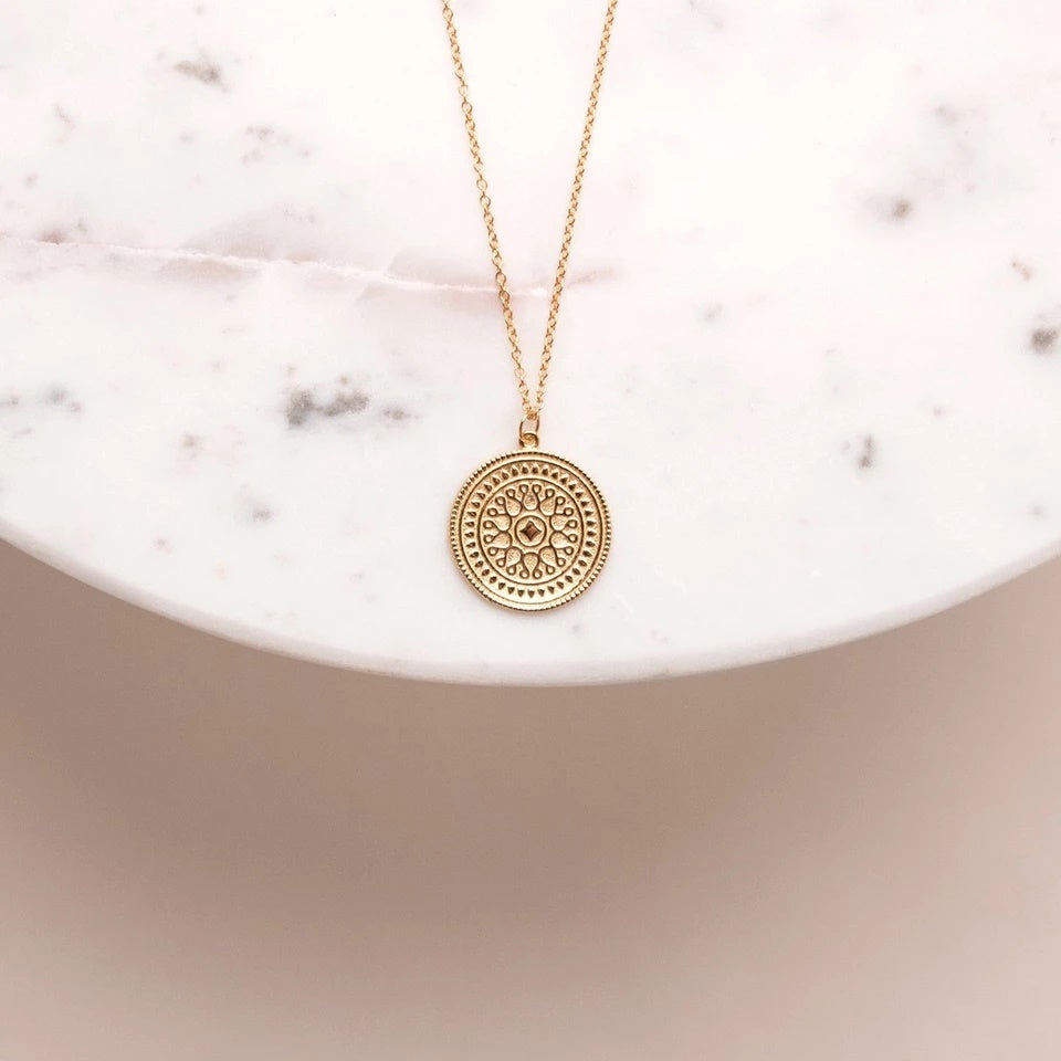 Pandantiv cu Lantisor din Argint The Infinite Nature Design Auriu