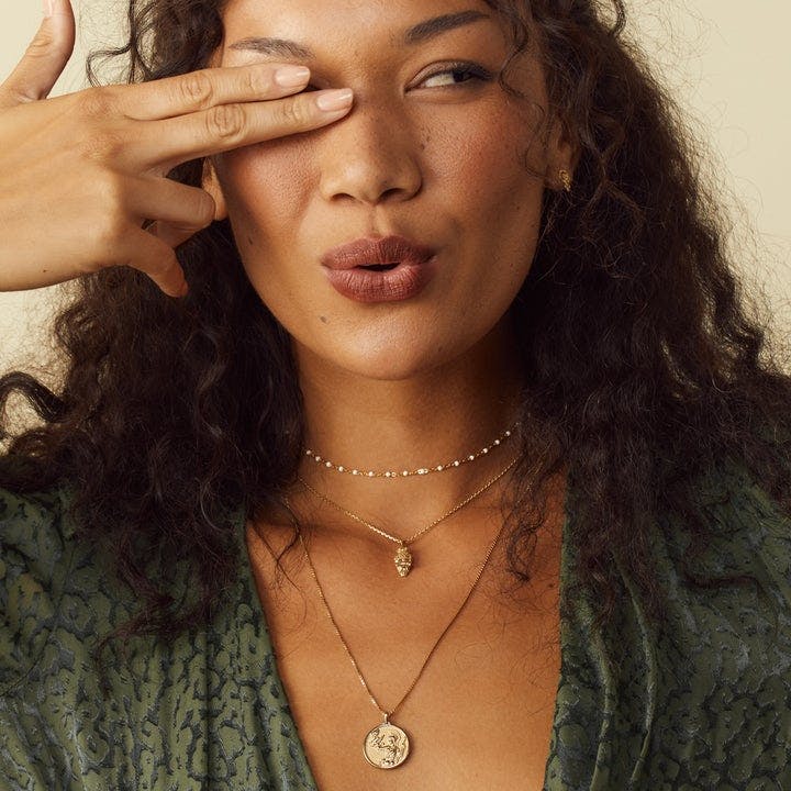 Pandantiv cu Lantisor din Argint The Royal Huntress Auriu