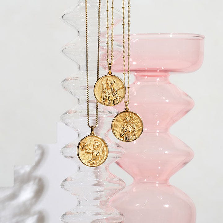 Pandantiv cu Lantisor din Argint The Royal Huntress Auriu