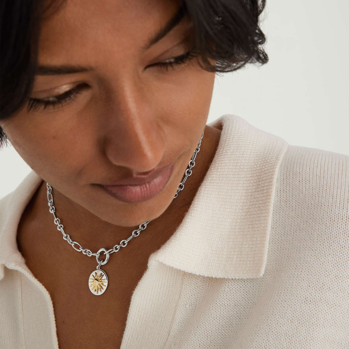 Pandantiv din Argint Radiant Sunburst