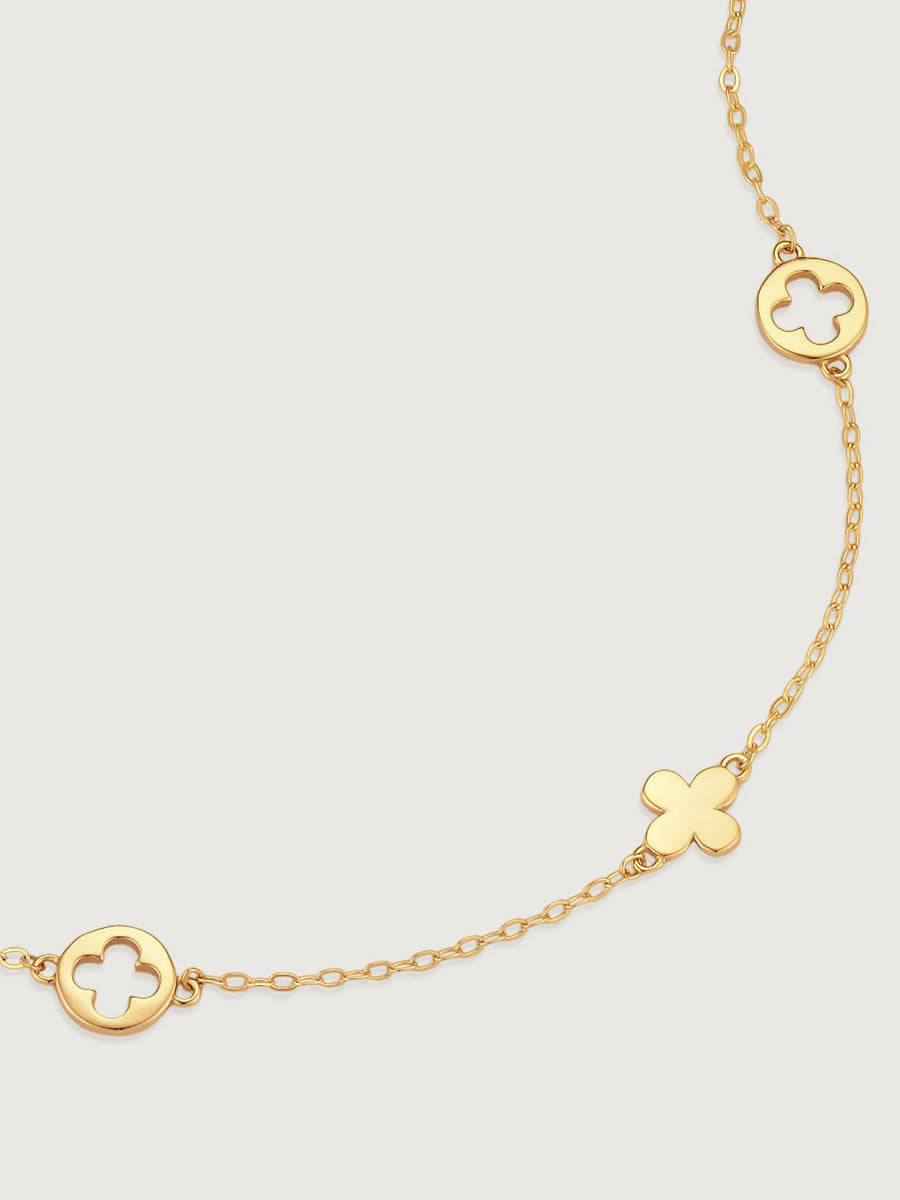 Detaliu element trifoi din argint 925 aurit