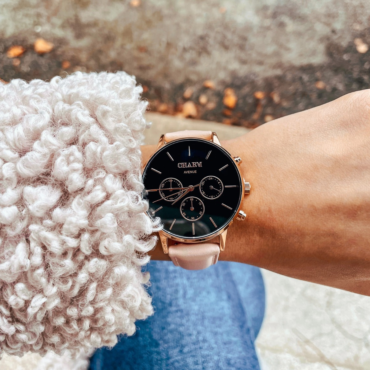 Set Cadou: Ceas Avenue Dorobanti Nude Rose + Curea de metal Rose Gold