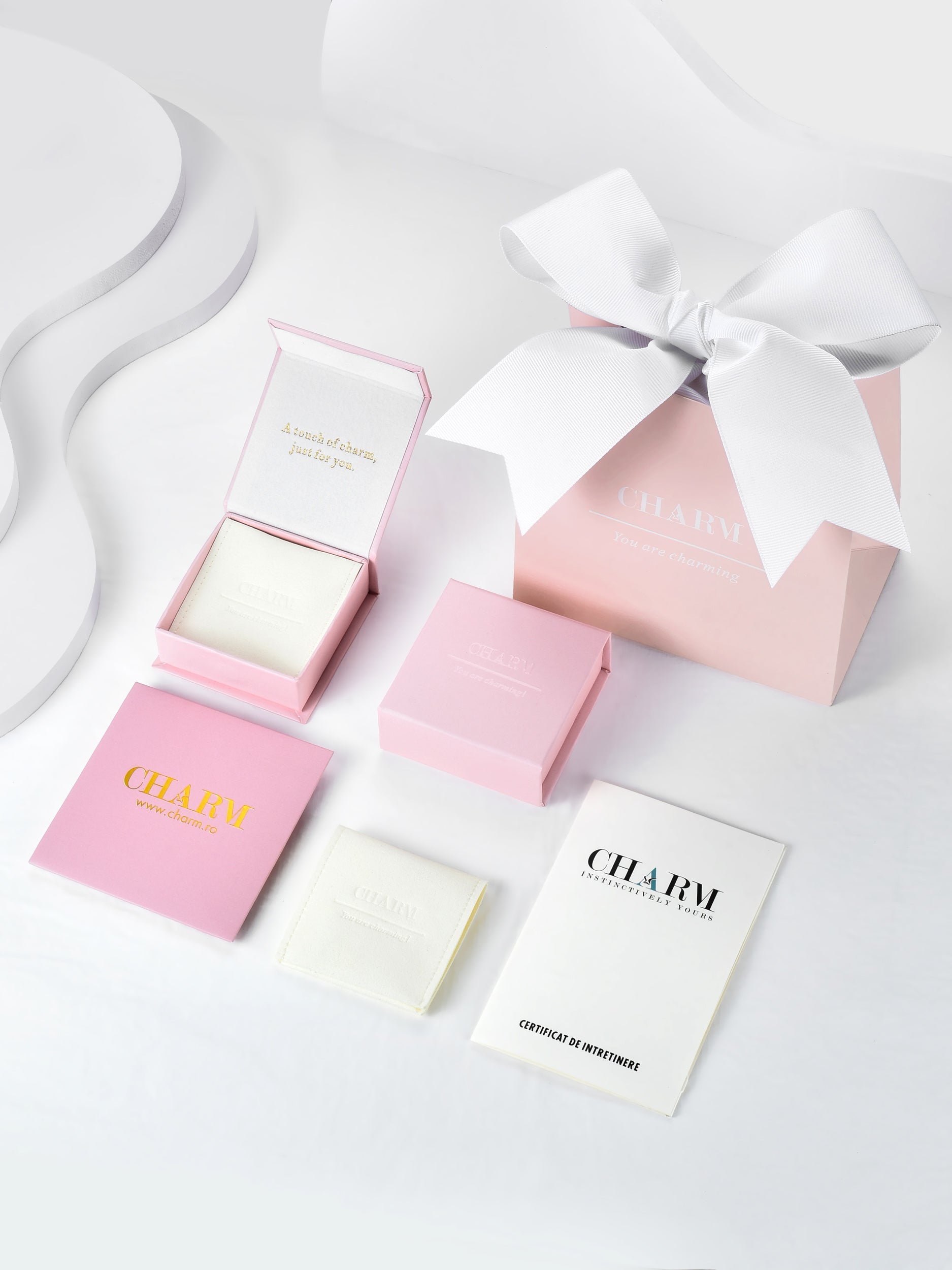 Ambalaj Premium Cadou – Cutiuță + Pungă Charm