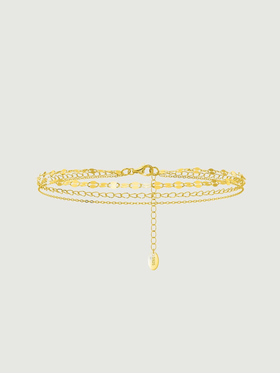 Bratara din Argint Glezna Gold Chain Rhythm