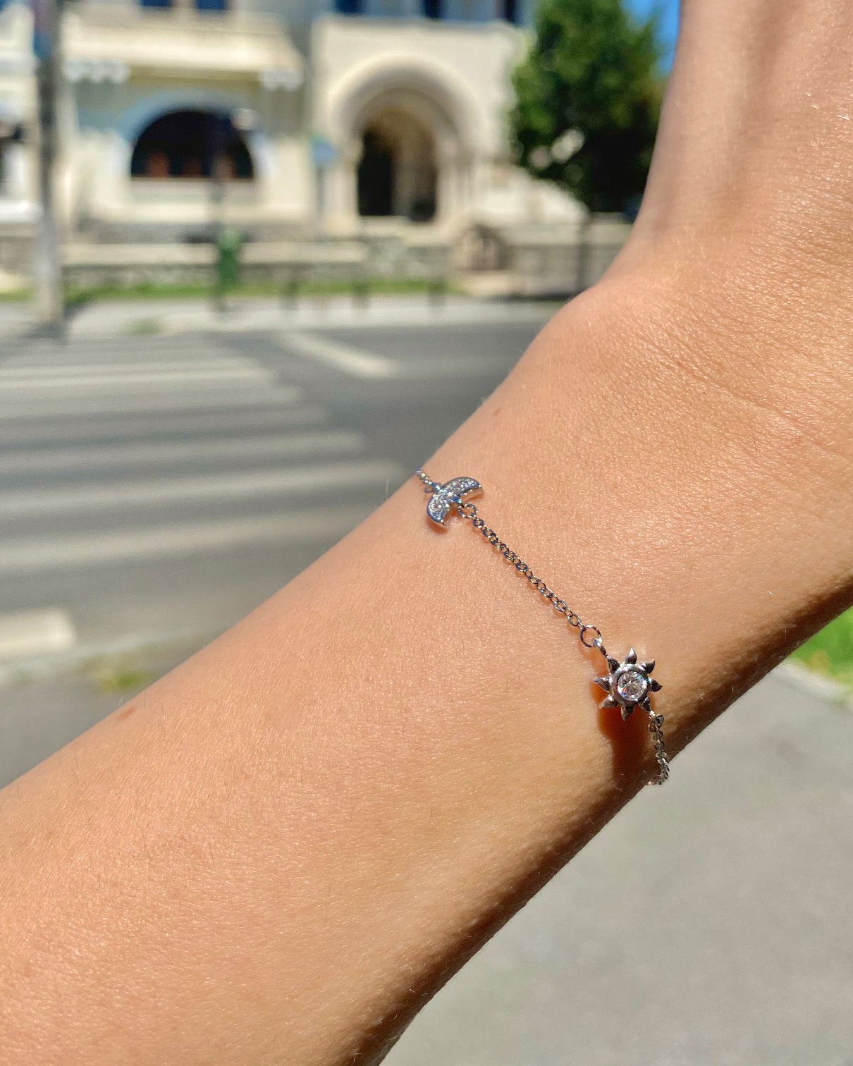 Bratara din Argint Moon Sun Stars