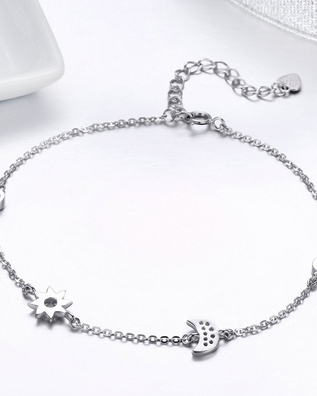 Bratara din Argint Moon Sun Stars