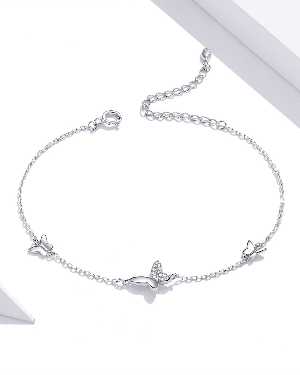 Bratara din Argint Surrounded Butterflies