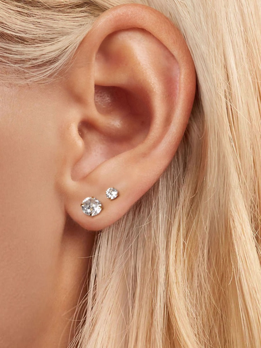 Gratuit la comenzi peste 150 RON – Set Cercei Brilliance Gold Duo (5mm & 3mm)