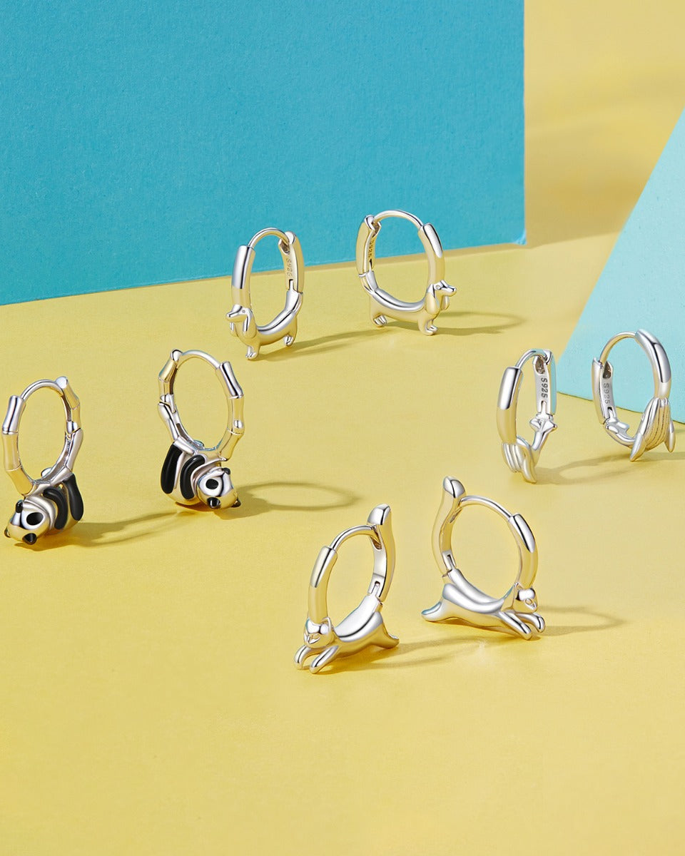 Cercei din Argint Dachshund Delight