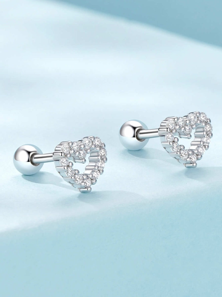 Cercei din Argint Sparkling Heartbeat