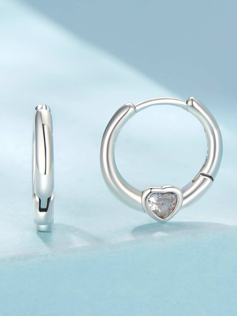 Cercei din Argint Celeste Heart