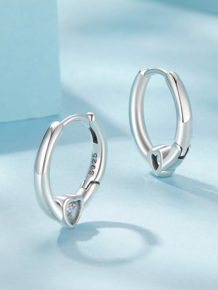 Cercei din Argint Celeste Heart