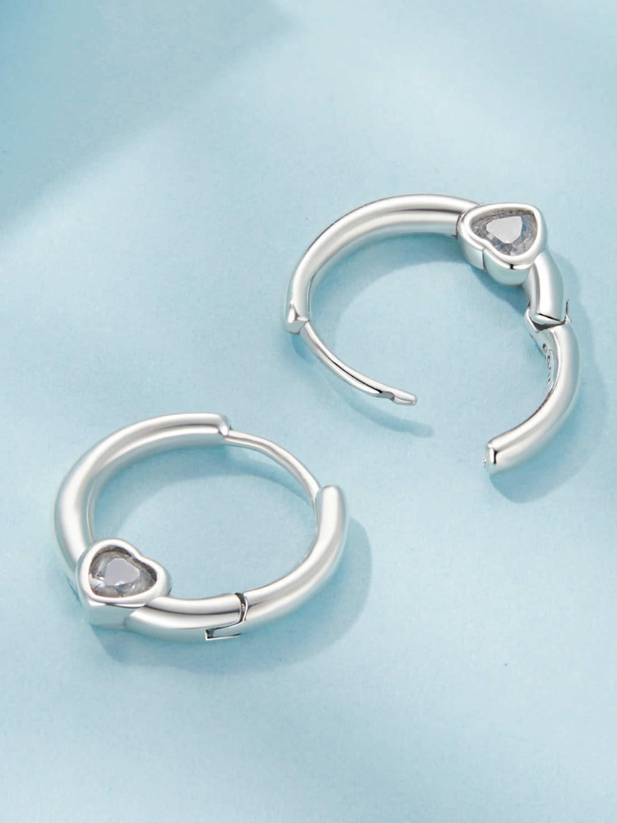 Cercei din Argint Celeste Heart