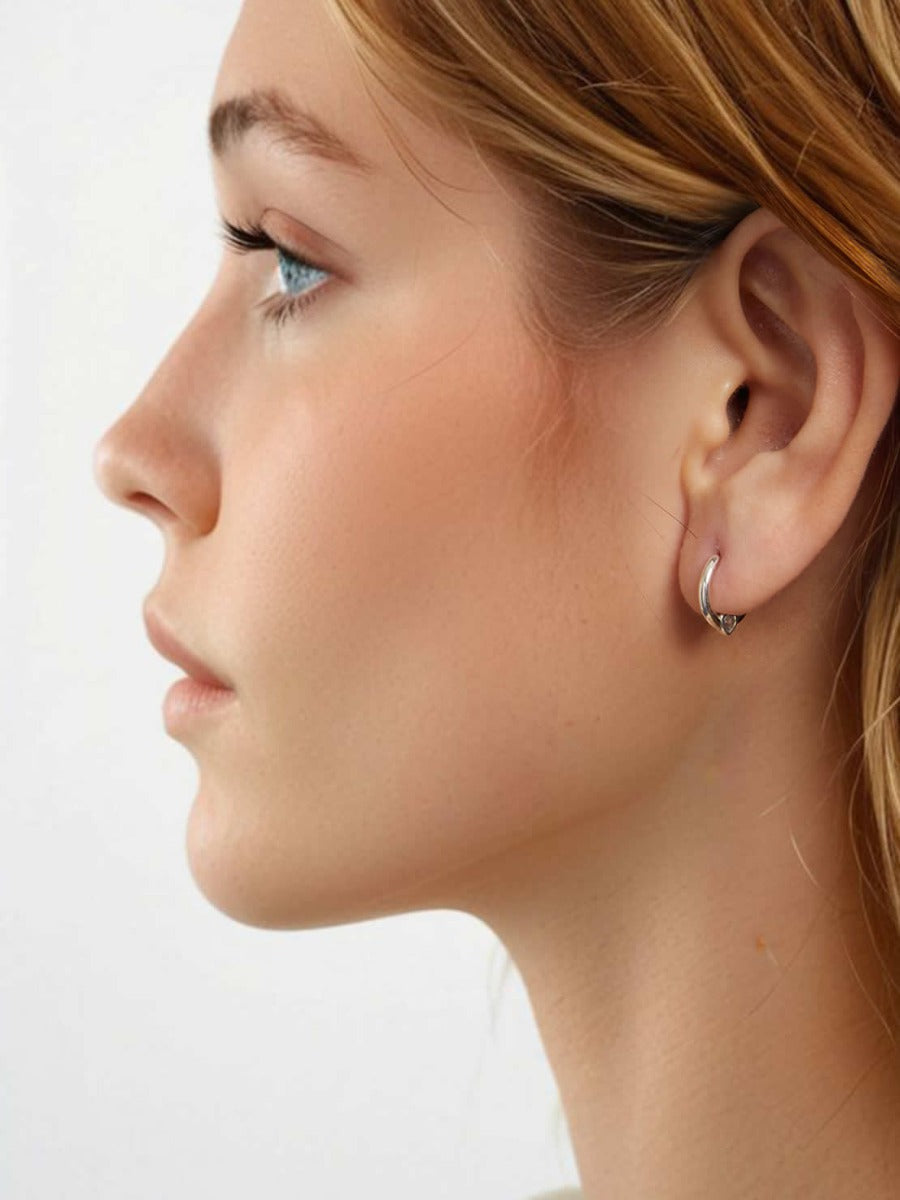 Cercei din Argint Celeste Heart