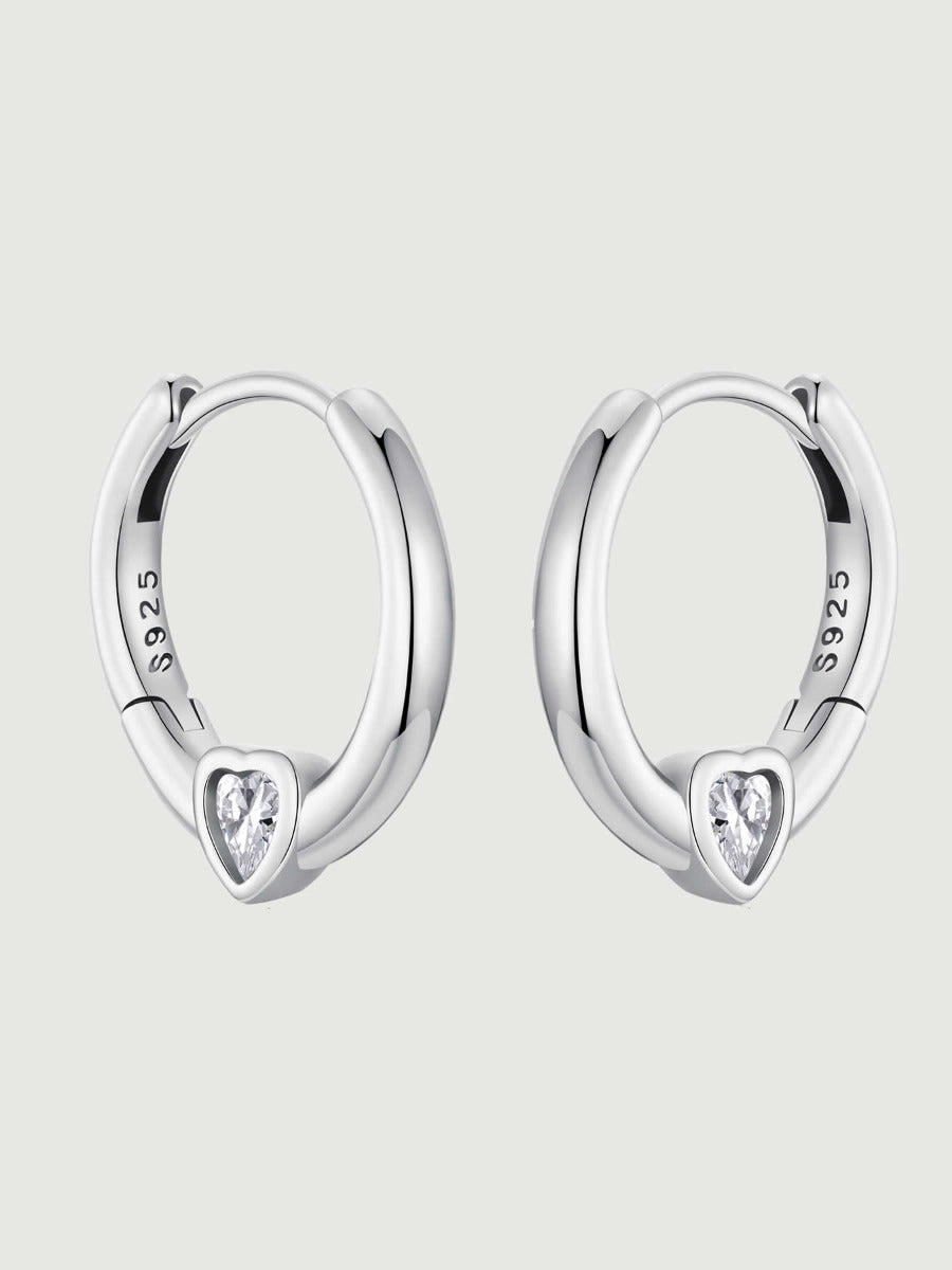 Cercei din Argint Celeste Heart