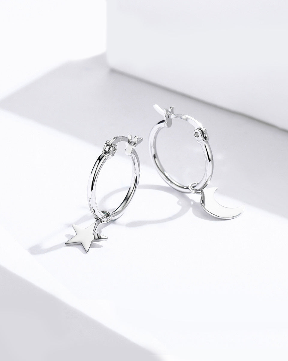 Cercei din Argint Star&Moon