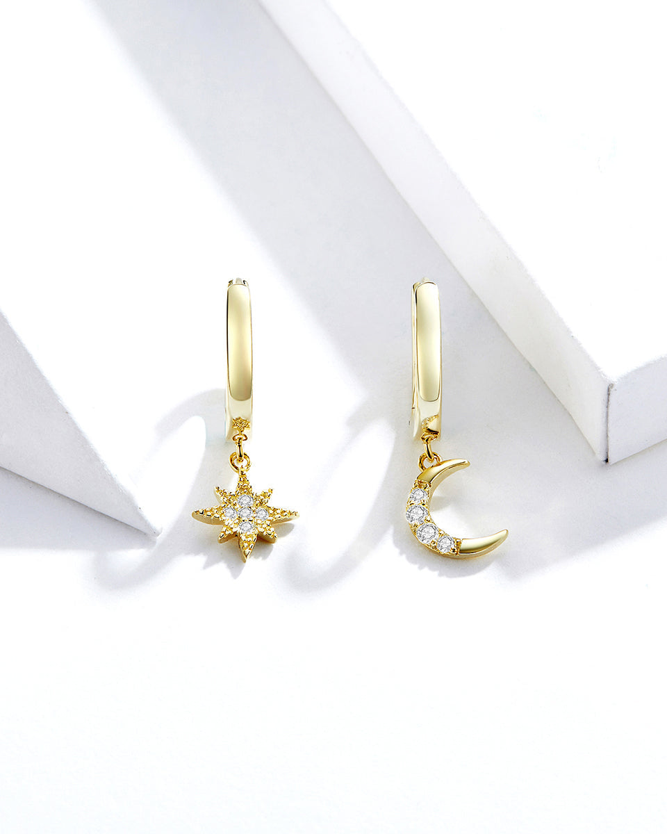 Cercei din Argint Star Night Gold