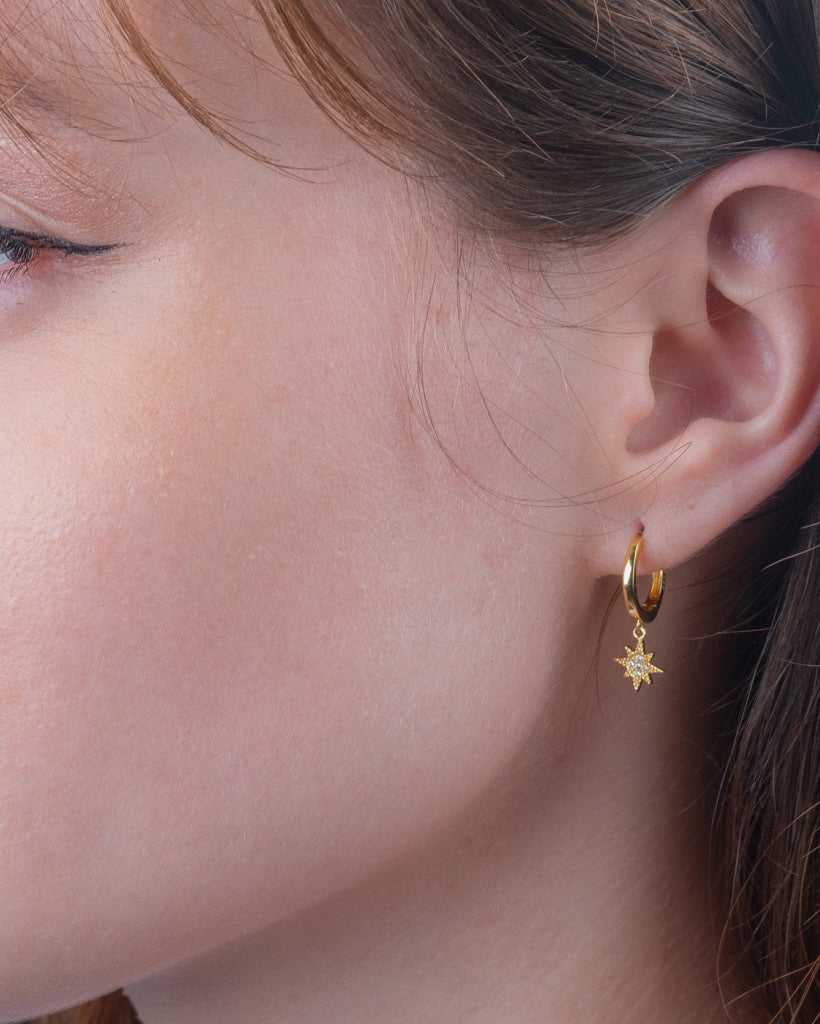 Cercei din Argint Star Night Gold