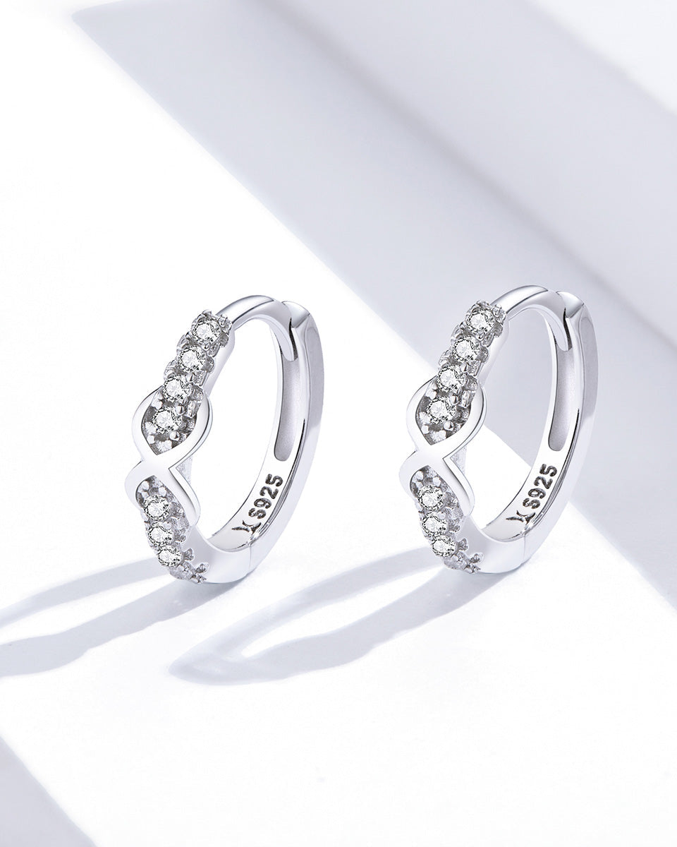 Cercei din Argint Infinity Symbol