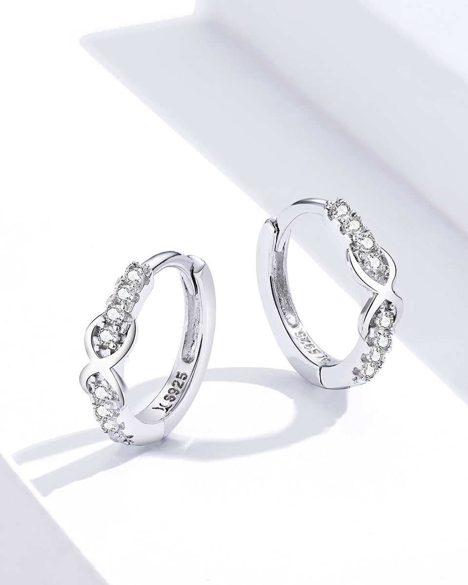 Cercei din Argint Infinity Symbol