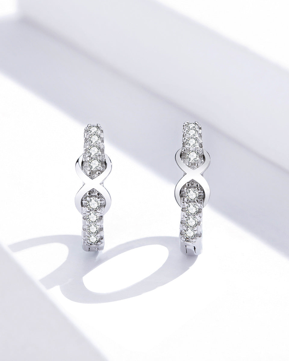 Cercei din Argint Infinity Symbol