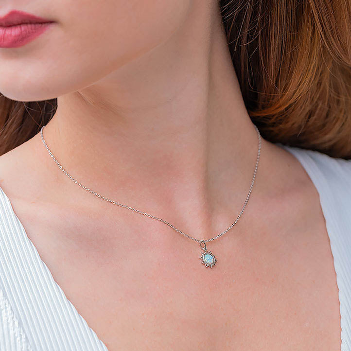 Pandantiv cu Lantisor din Argint The Sun