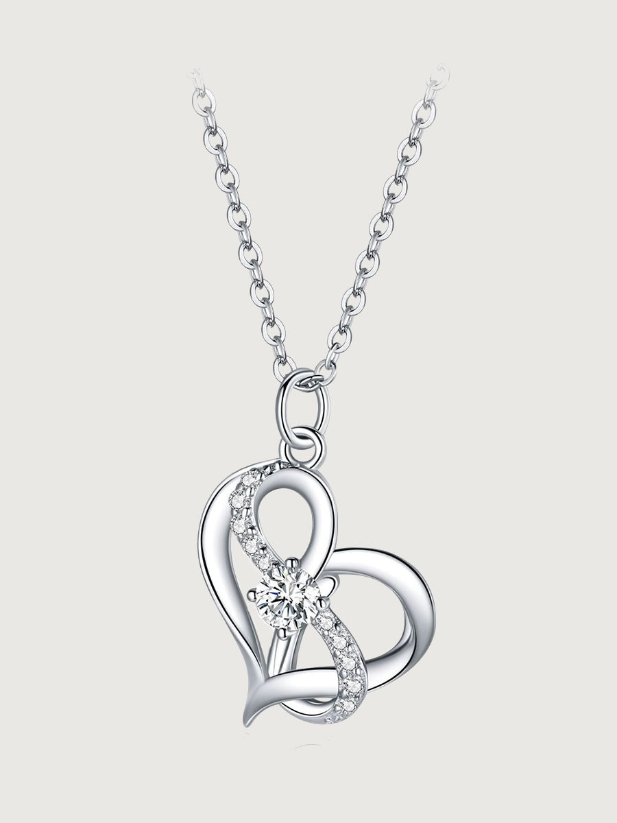 Pandantiv cu Lantisor din Argint Infinity Heart