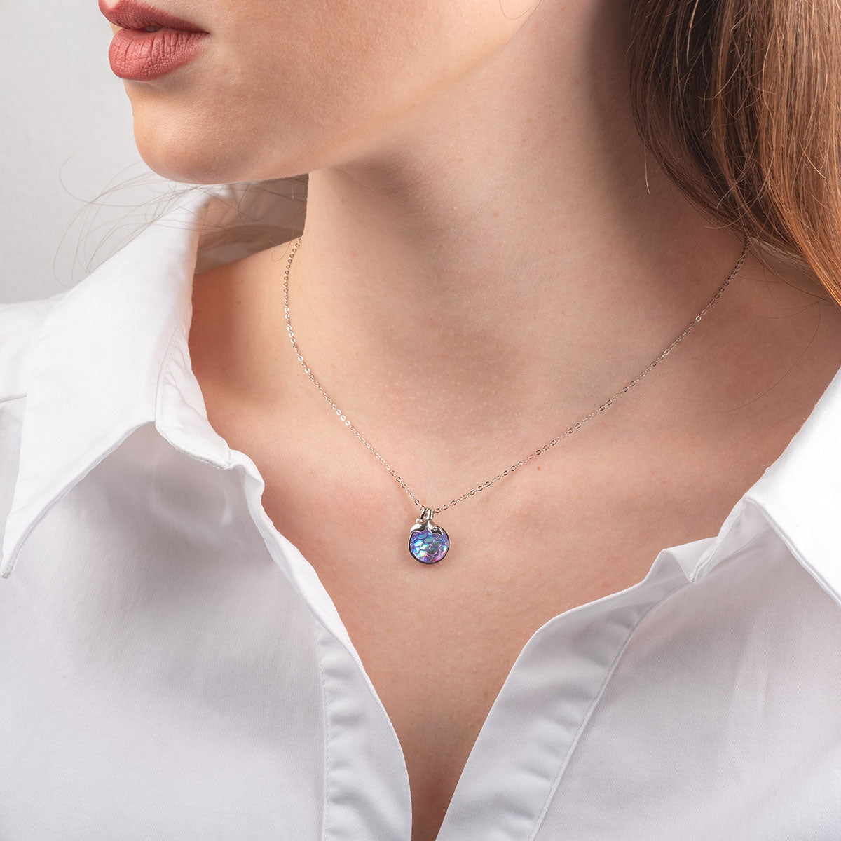 Pandantiv cu Lantisor din Argint Tiny Shiny Stone Small