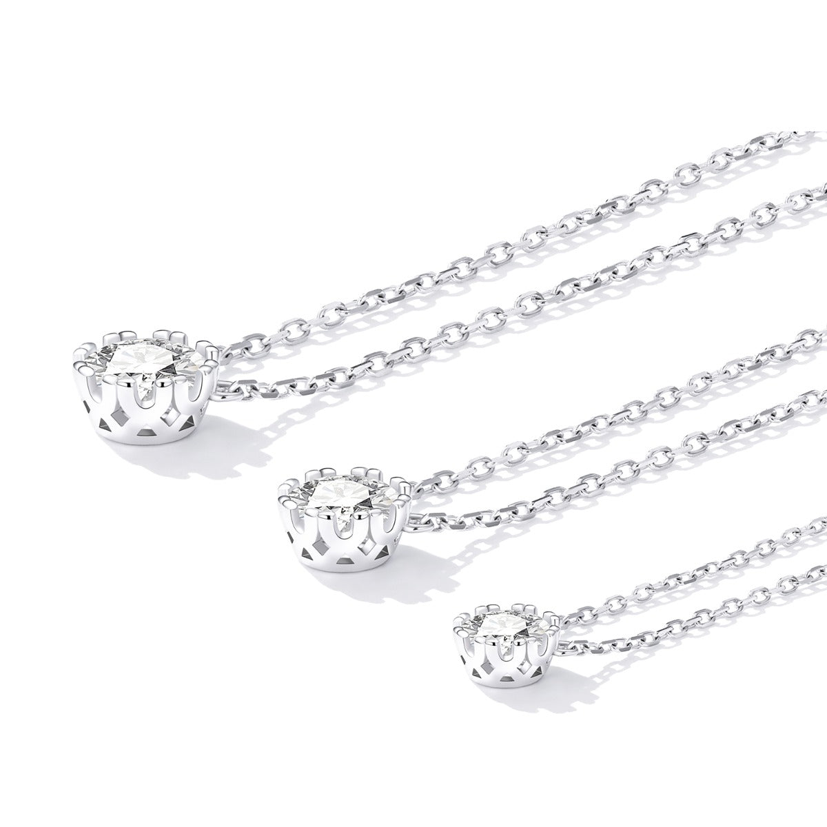 Pandantiv cu Lantisor din Argint Tiny Shiny Stone Small