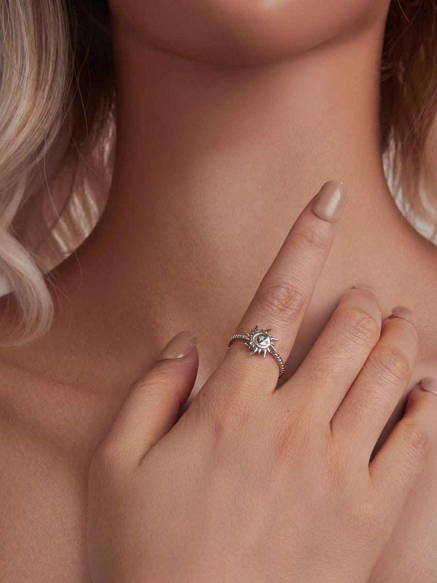 Inel din Argint Sun & Moon Harmony