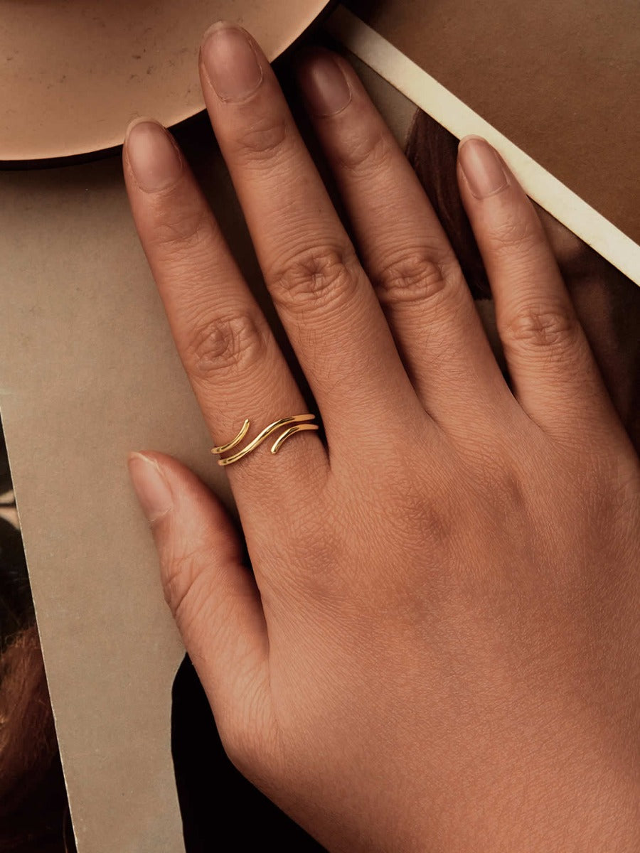 Inel din Argint Golden Harmony