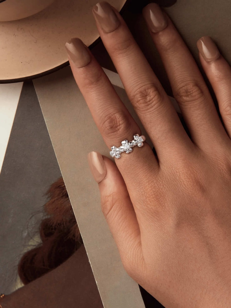 Inel din Argint Blossom Radiance