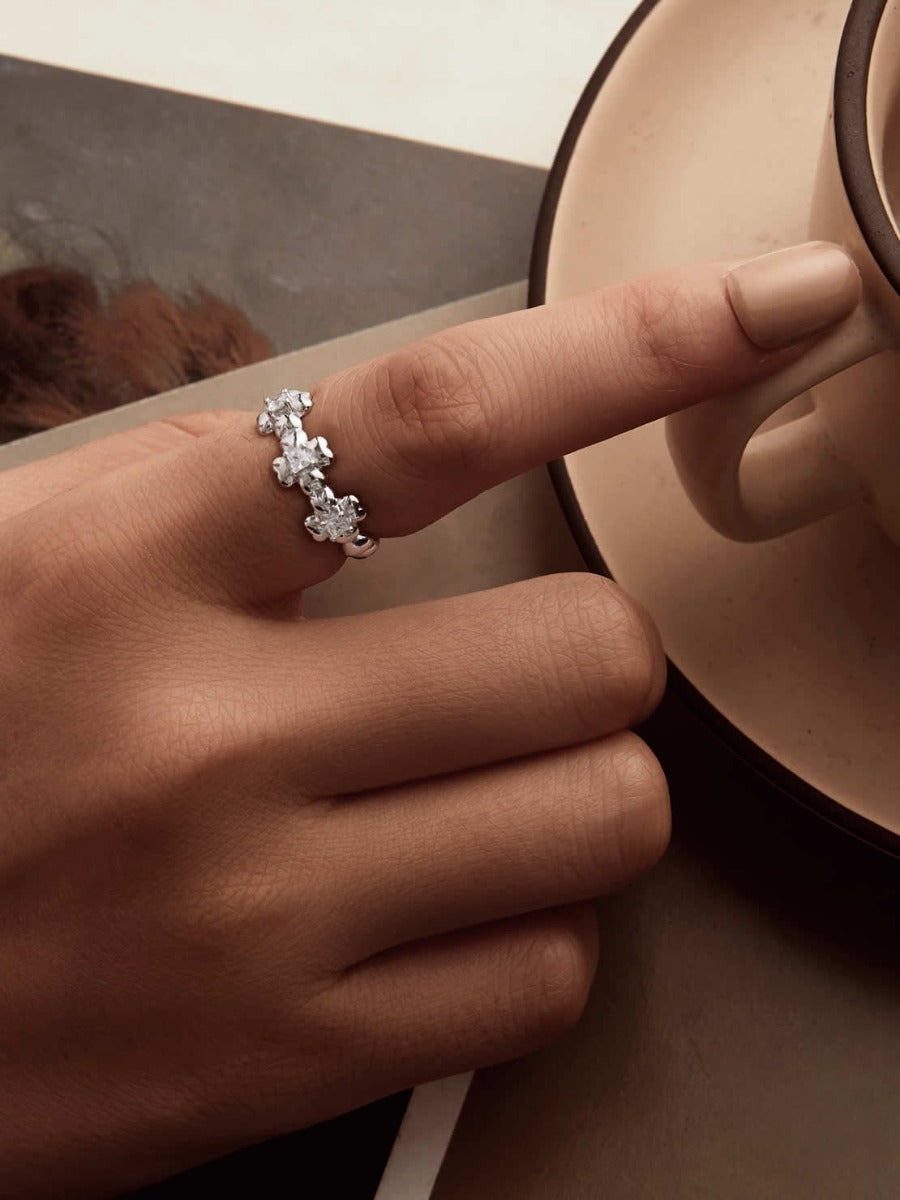 Inel din Argint Blossom Radiance