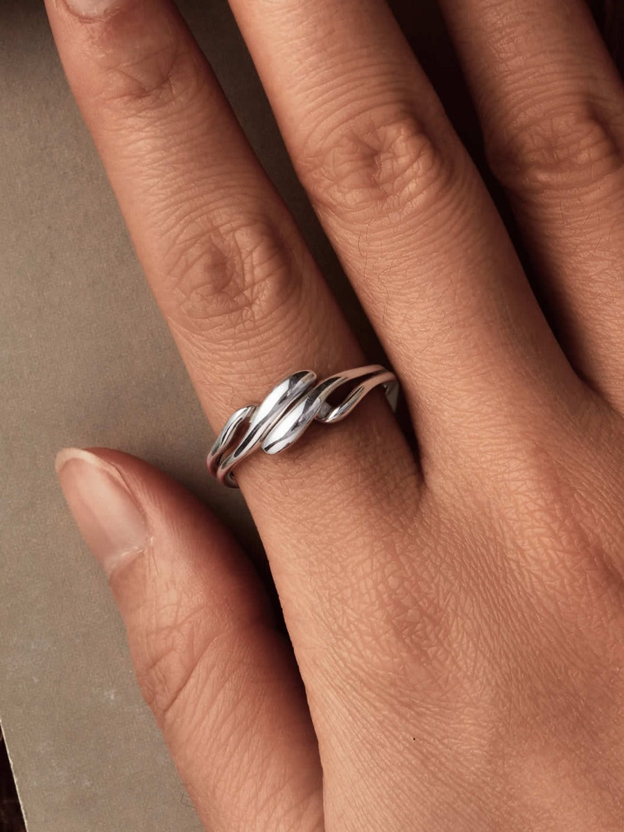 Inel din Argint Fluid Unity Silver