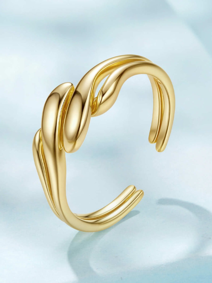 Inel din Argint Fluid Unity Gold