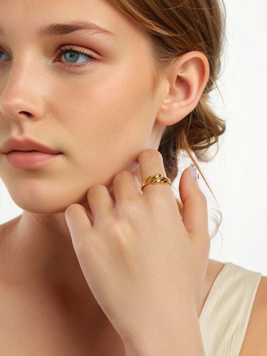 Inel din Argint Fluid Unity Gold