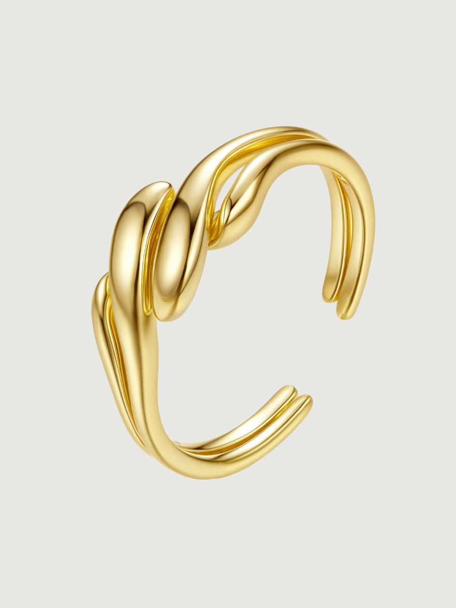 Inel din Argint Fluid Unity Gold