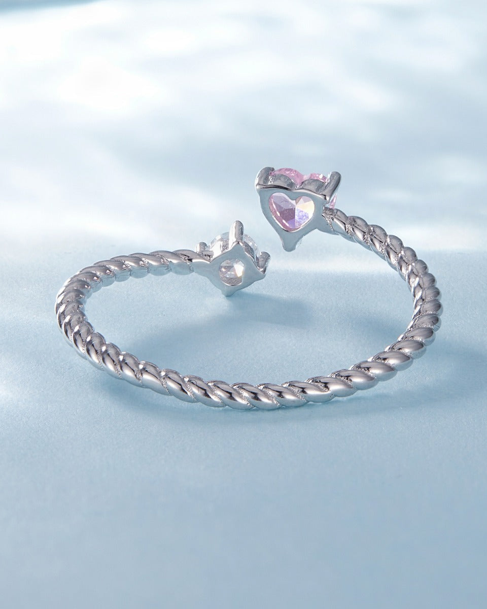 Inel din Argint Pink Twisted