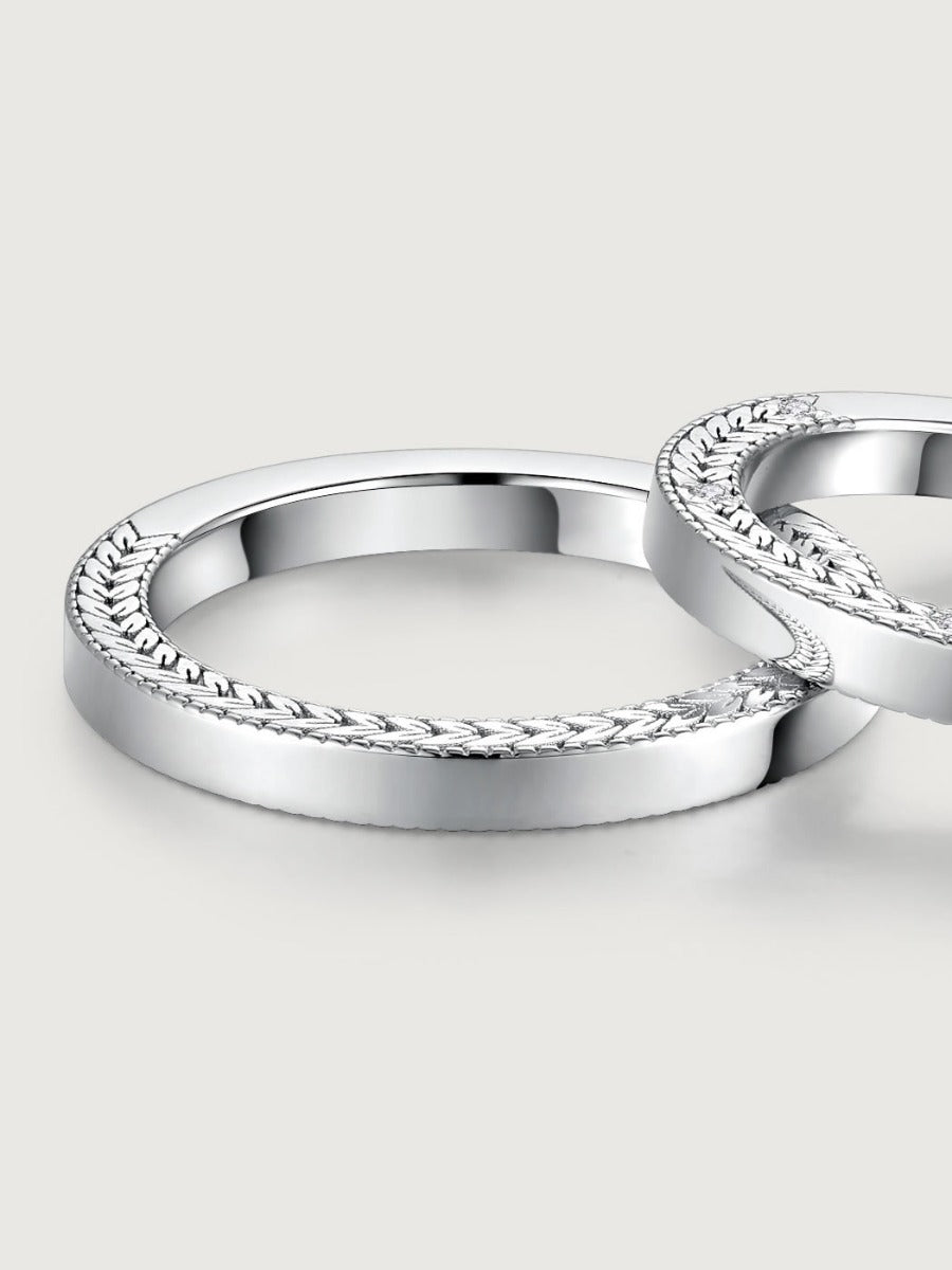 Verighete din Aur 14K Fields of Love cu Diamante