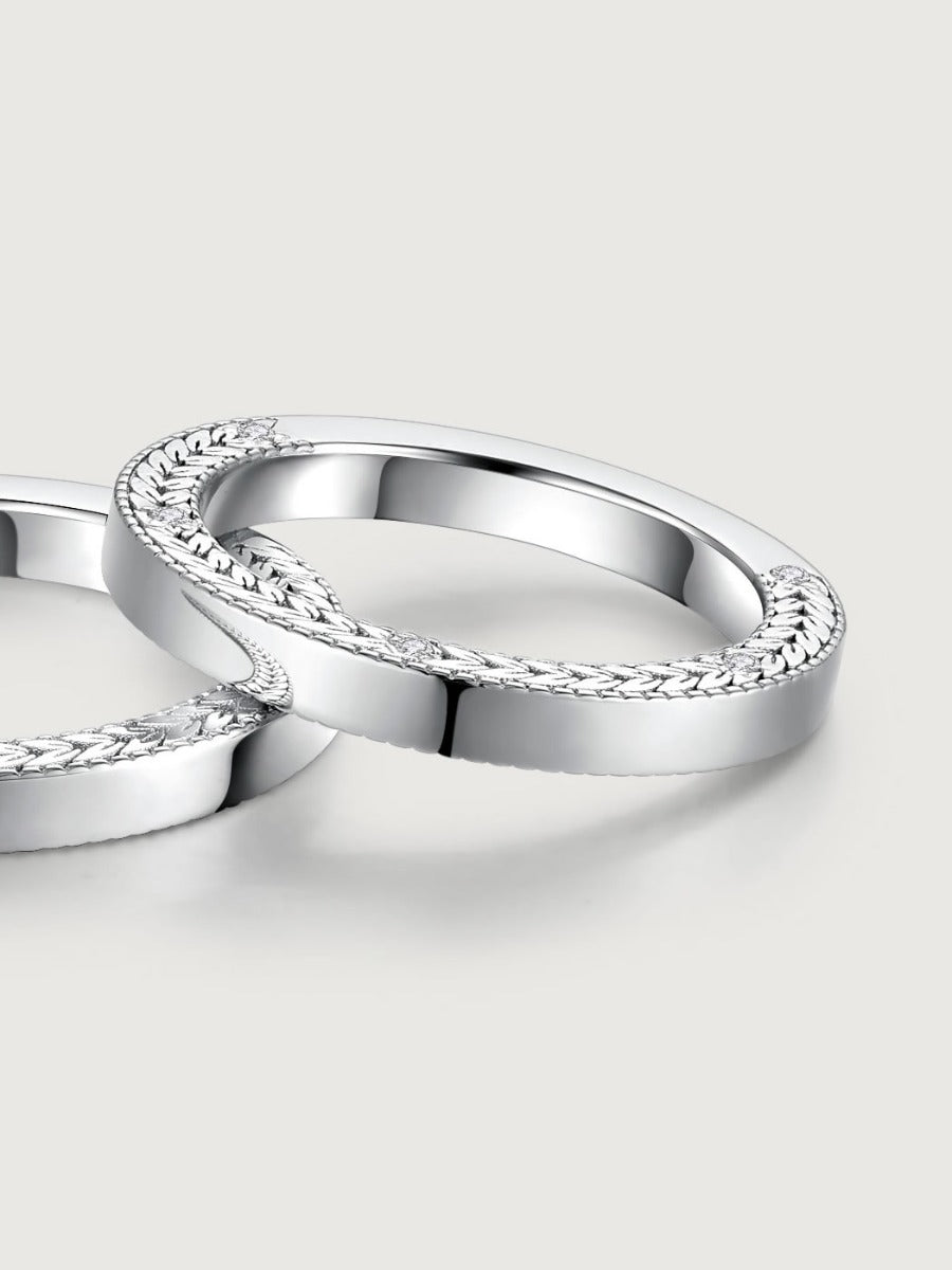 Verighete din Aur 14K Fields of Love cu Diamante