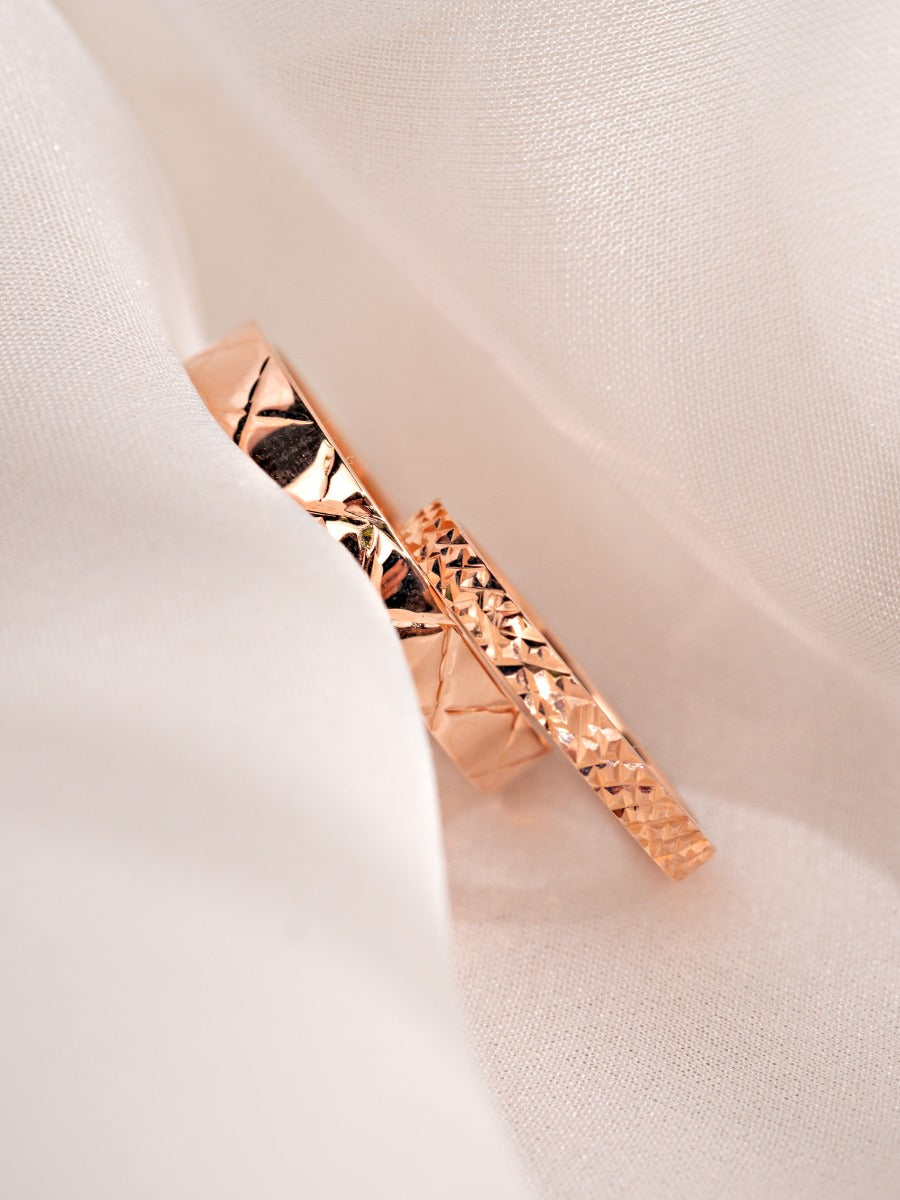 Verighete aur 14K Luminous Destiny în decor elegant