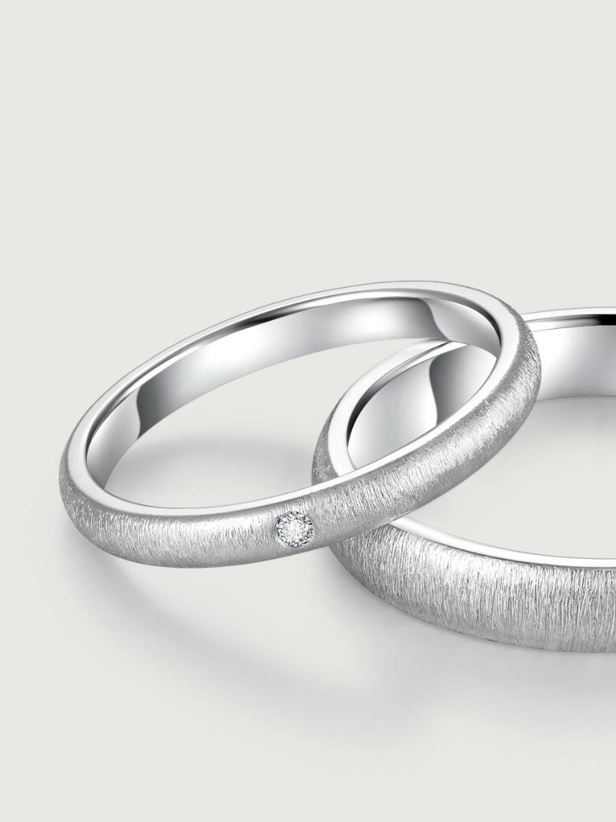 Set verighete aur 14K Satin Serenade model elegant mat