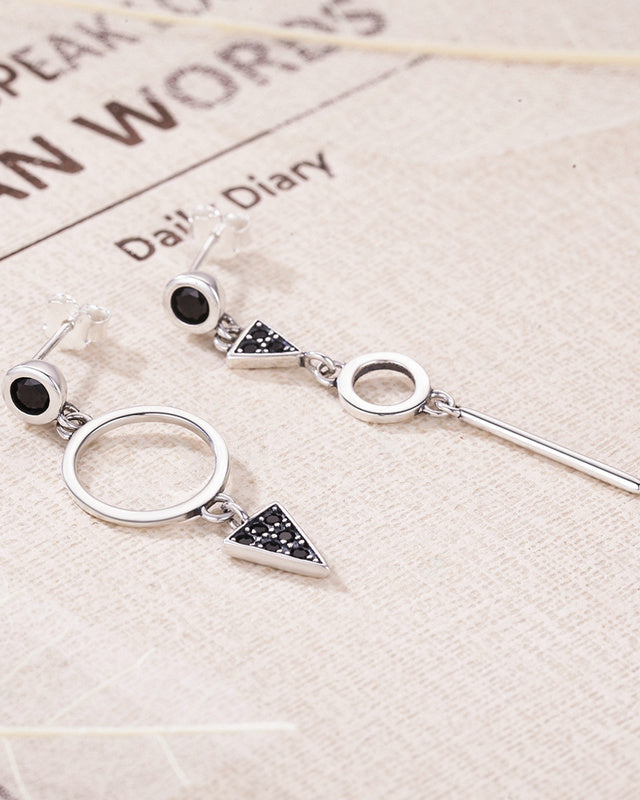 Cercei din Argint Geometric Halo