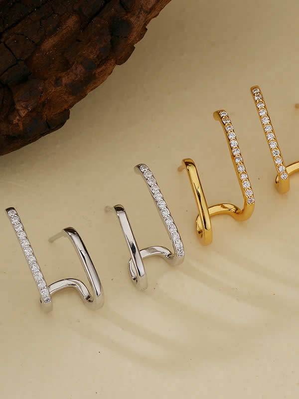 Cercei din Argint Silver Twist of Light