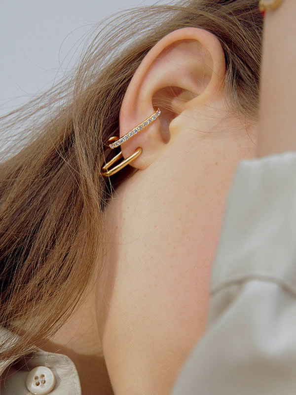 Cercei din Argint Gold Twist of Light