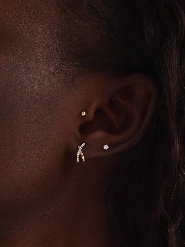 Cercei din Argint Silver Lustrous Arc