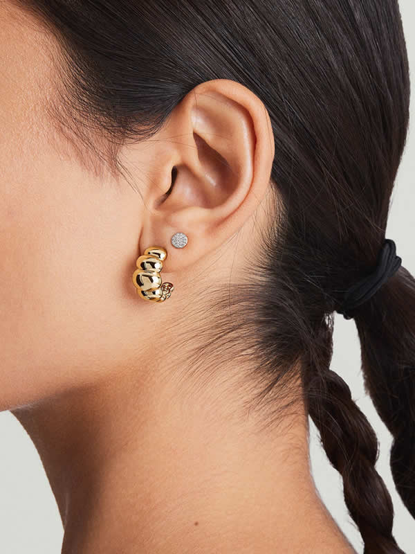 Cercei din Argint Gold Bold Bloom