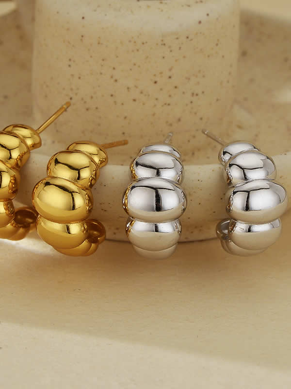 Cercei din Argint Gold Bold Bloom