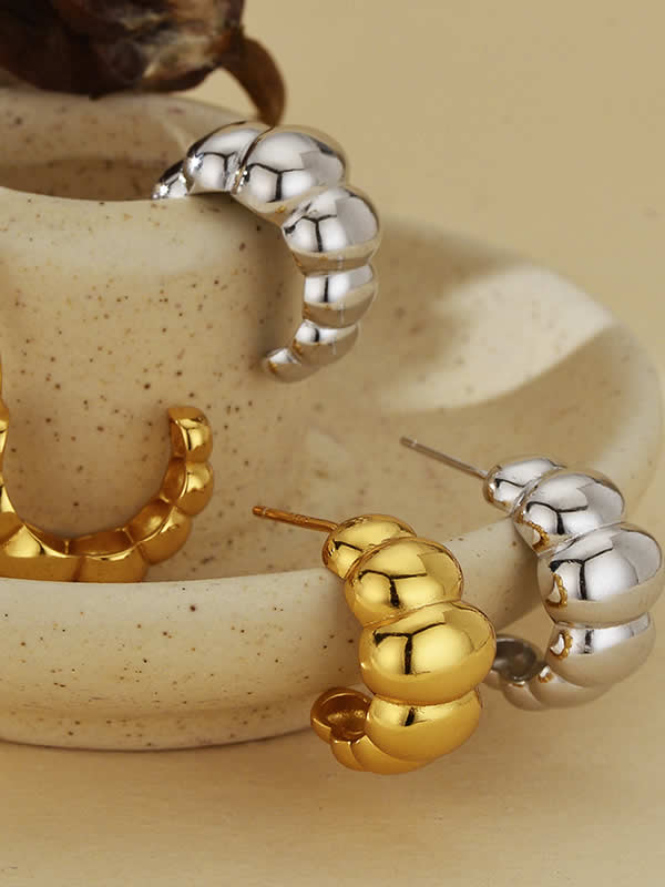 Cercei din Argint Gold Bold Bloom