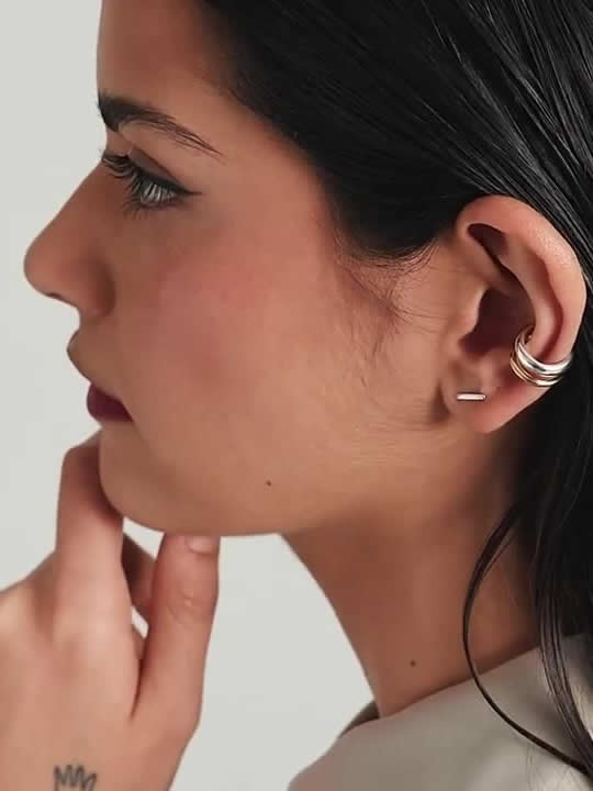 Cercel din Argint Cuff Echo Layers